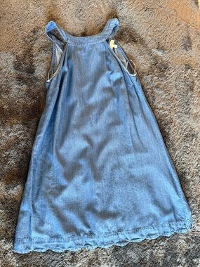 Scalloped Denim Dress